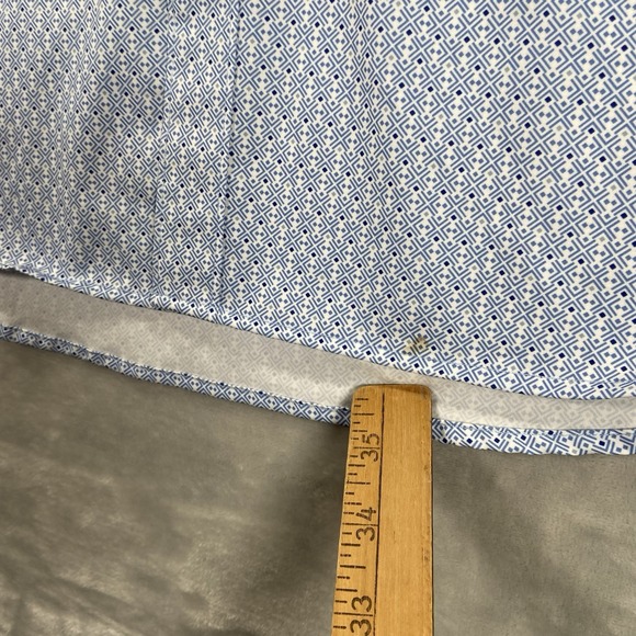 7 Diamonds Shirt mens Large Button Up 4-Way Stretch Woven Digital Dash AOP Print - Picture 8 of 16